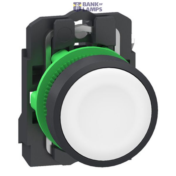 Plastic PB white flush 1 NO Push-in image 2