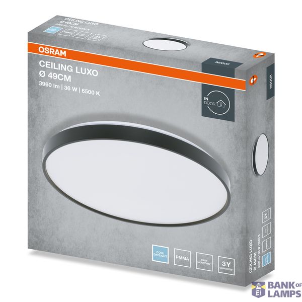 CEILING LUXO 36W 865 IP20 BK OSRAM image 2