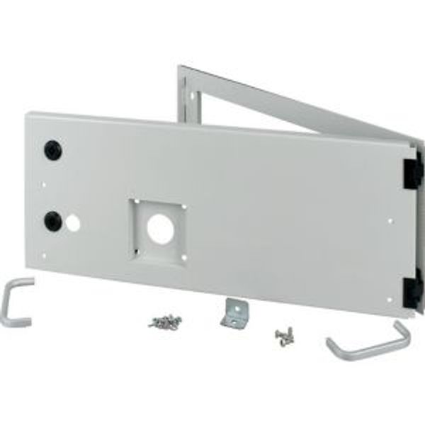 XMW0906CDV-NZM Opening metal front plate for drawer, NZM, ventilated, IP31, H=225mm, grey image 2