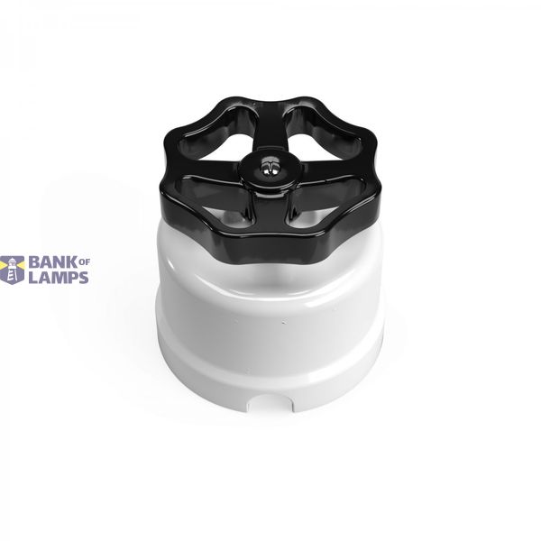 Switch/Diverter in white porcelain with knob image 1