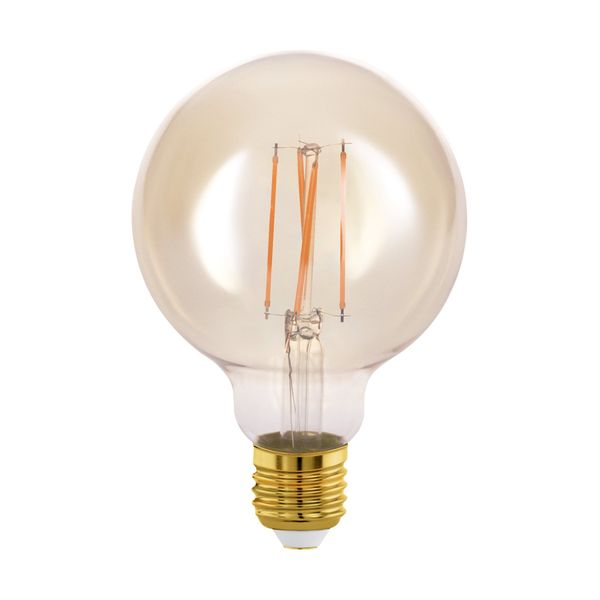 LM-E27-LED-FILAMENT AMBER GLOBE G95 5.5W/500lm 2200K image 1