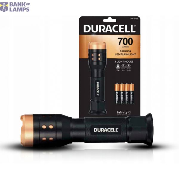 DURACELL 7128 Flashlight Aluminium Focusing 700lm incl. 4xAAA BL1 image 1
