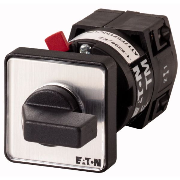 TM-1-8214/EZ Changeover switches, TM, 10 A, center mounting, 1 contact unit(s), Contacts: 2, 30 °, momentary, With 0 (Off) position, with spring-return from both d image 1