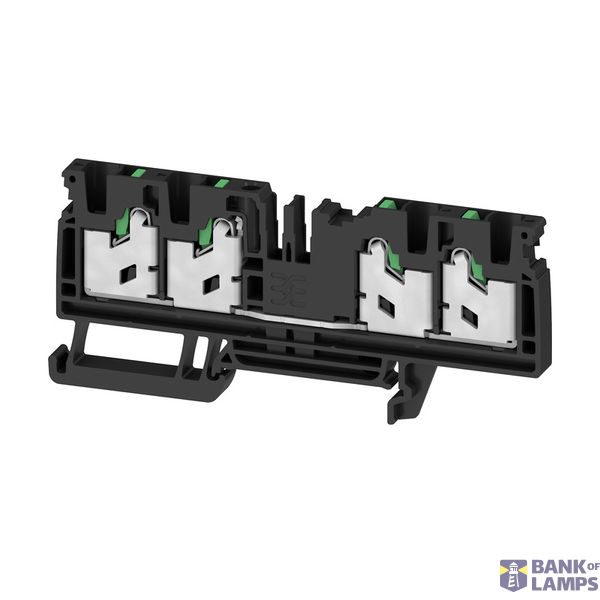 Feed-through terminal block, SNAP IN, black, 4 mm², 32 A, 1000 V, Numb image 1