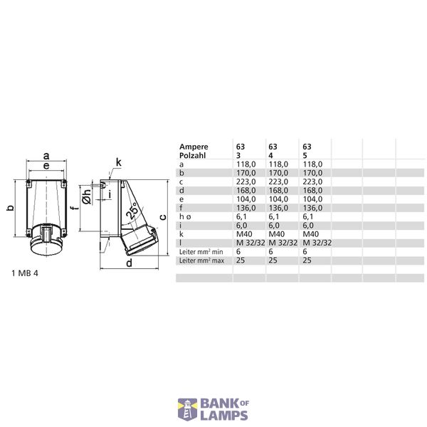 WCD 6h 63A 5P 400V IP44 170x118 Ni image 3