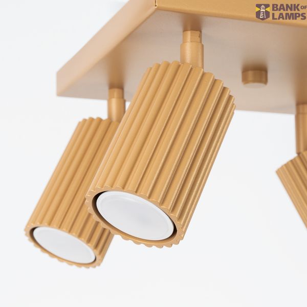 CEILING LAMP FOR DINING ROOM CARBON MOVABLE GOLDEN SPOTLIGHTS ON GU10 image 3