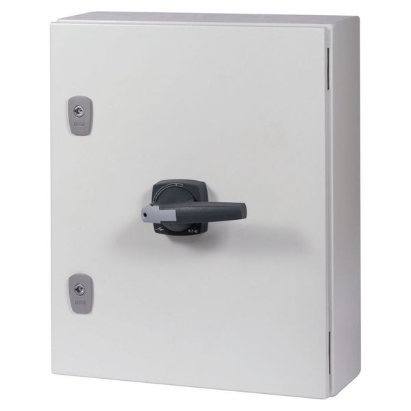 DMV-400/3/SE5/P-G Switch-disconnector, DMV, 400 A, 3 pole, STOP function, with grey knob, in steel enclosure, 11 mm connection bore image 5