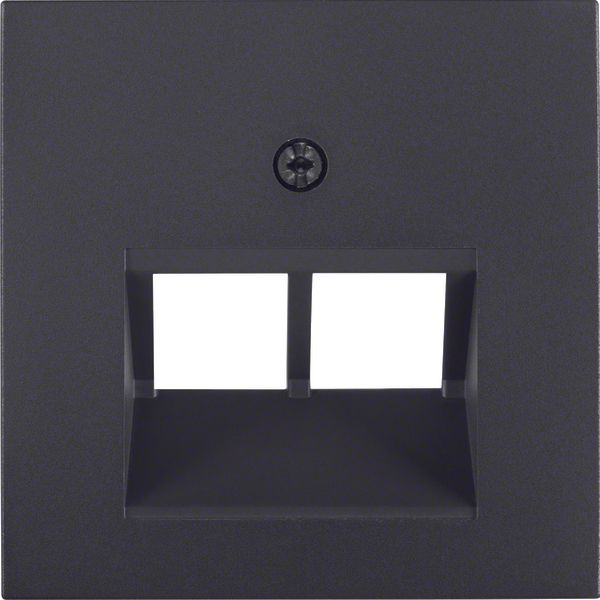 Centre plate for FCC soc. out. 2gang, B.3/B.7, ant., matt image 2