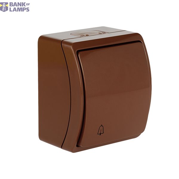 VW-5 Koala Single Push Button surface mounted IP44 brown VW 155-02 image 1