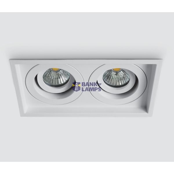WHITE GU10 2x10w ADJUSTABLE image 1