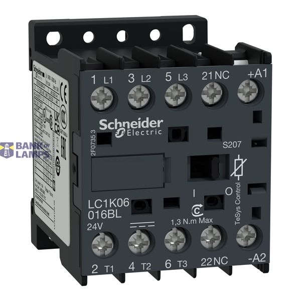 Contactor TESYS K 3P AC3 440V 12A coil 24V DC image 1