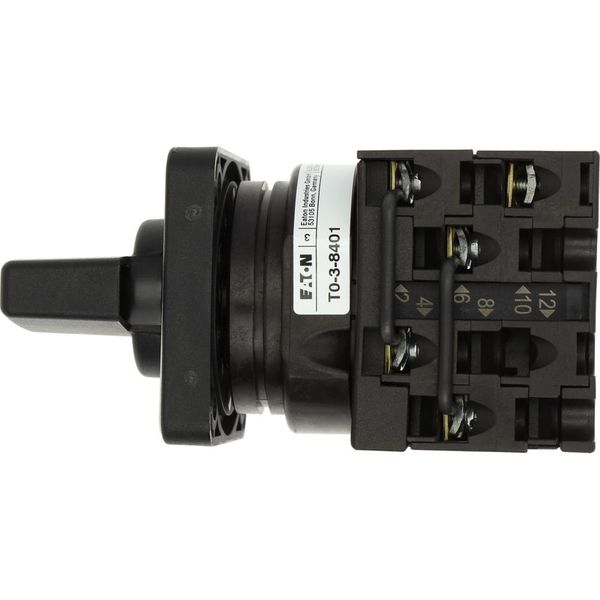 T0-3-8401/E Reversing switches, T0, 20 A, flush mounting, 3 contact unit(s), Contacts: 5, 60 °, maintained, With 0 (Off) position, 1-0-2, Design number 8401 image 18