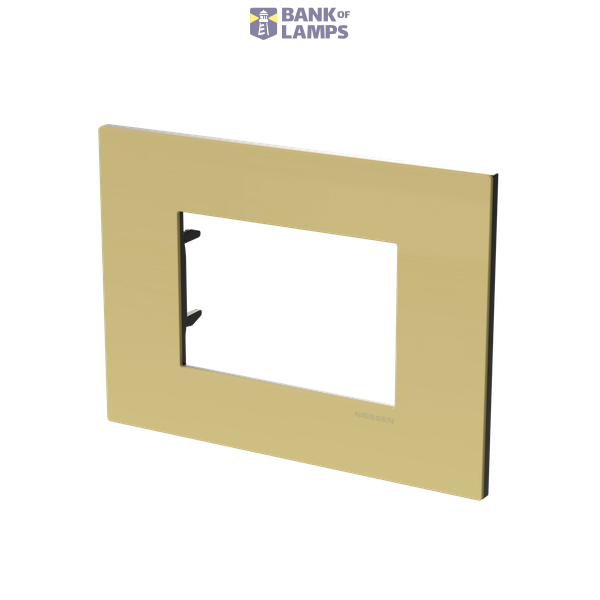 Frame - 1-gang / 3-modules - Niessen logo - Noble - Matt Gold image 2