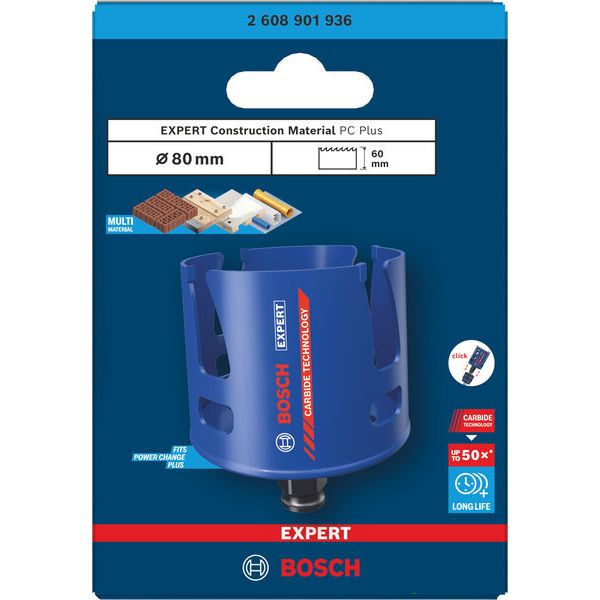 EXPERT Construction Material Hole Saw 80 mm image 2