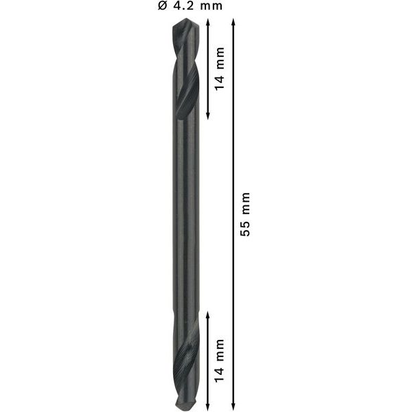 Double-ended drill bits 4,2 x 14 x 55 mm 10 pcs. image 2