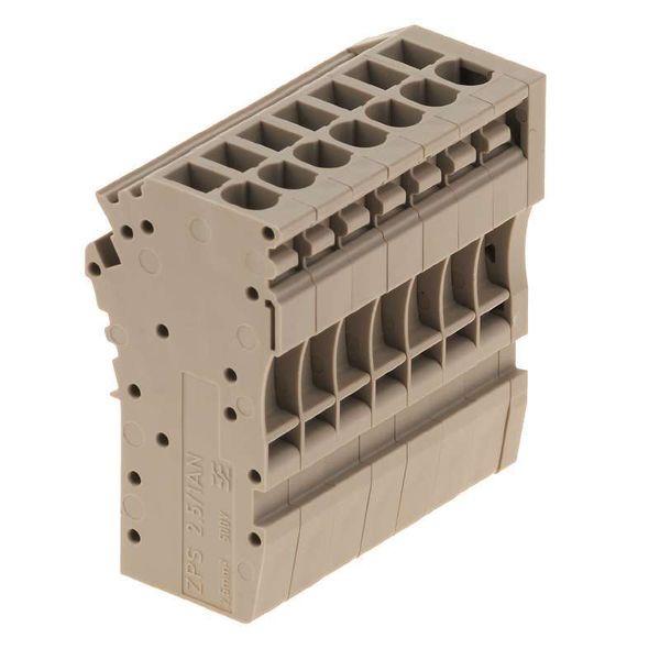 Z-series, Coupling, Rated cross-section: 2.5 mm², Plug-in connection, beige, Direct mounting image 1