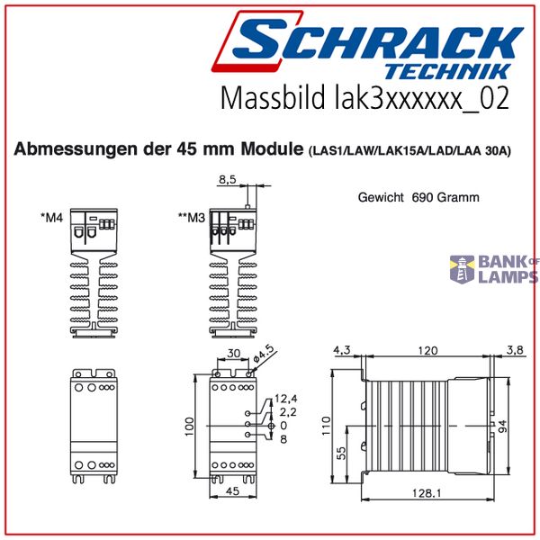 Sem. Motor Contr., 3ph, 15A, RV:400-480VAC, CV: 24-480VAC/DC image 4