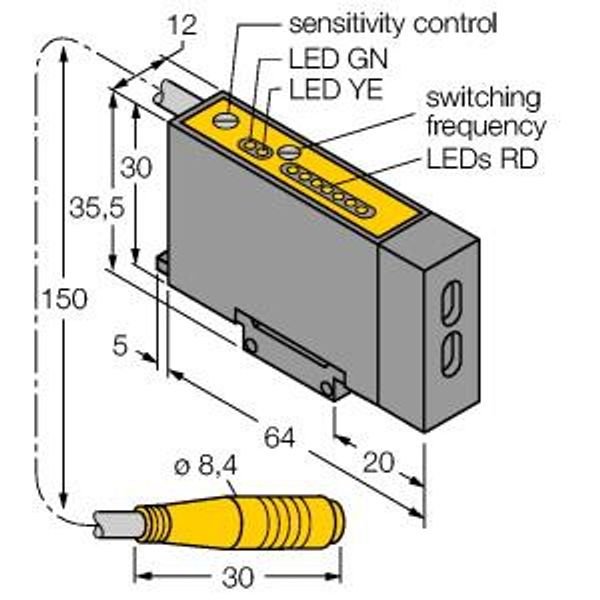 Photoelectric Sensor Photoelectric Sensor for Plastic Fibers   D12SP6FPHQ image 1