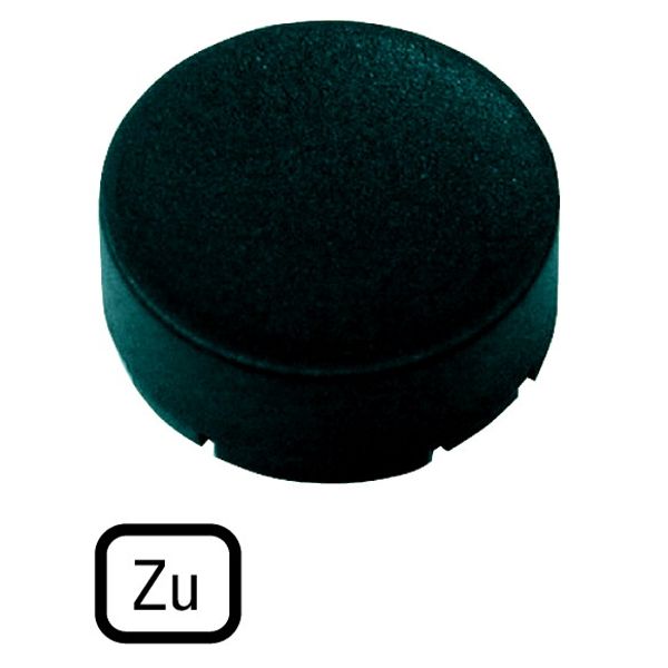 M22-XDH-S-D2 Button plate, raised black, TO image 1