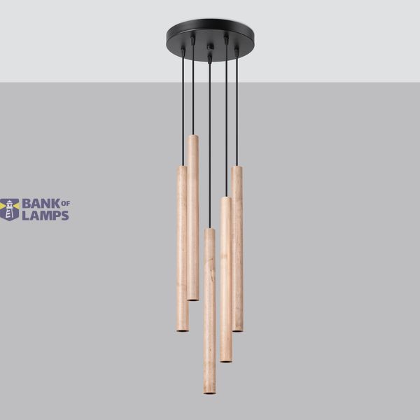 HANGING LAMP PASTELO 5P WOOD G9 5X8W IP20 image 10