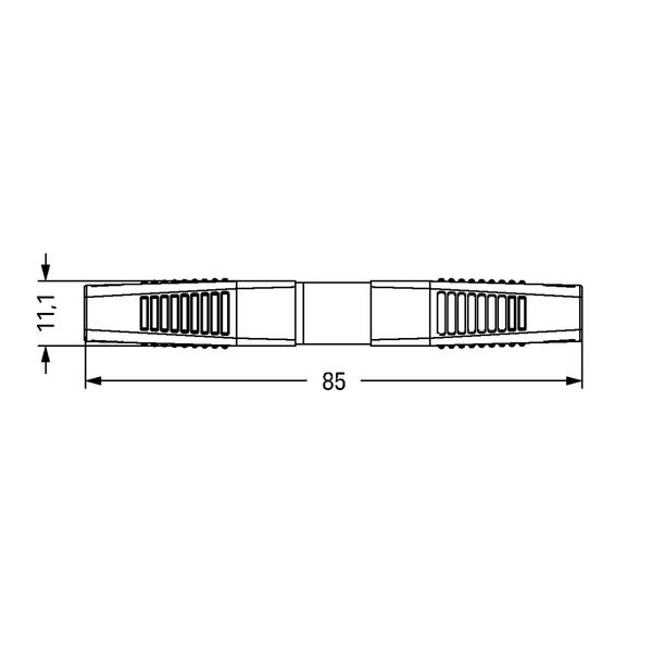 Plug with strain relief housing 2-pole light gray image 3