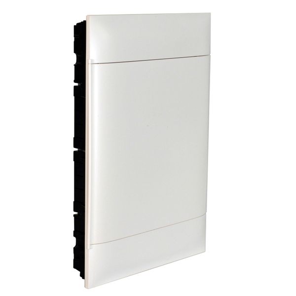3X18M FLUSH CABINET WHITE DOOR EARTH+XNEUTRAL TERMINAL BLOCK FOR MASONRY WALL image 1