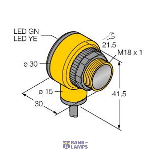 Photoelectric Sensor Retroreflective Sensor   T18AW3L W/30 image 2