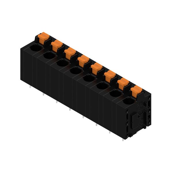 Printed circuit board terminals, 7.50 mm, Number of poles: 8, 180°, Solder pin length (l): 3.5 mm, tinned, black, PUSH IN with actuator, Box image 1
