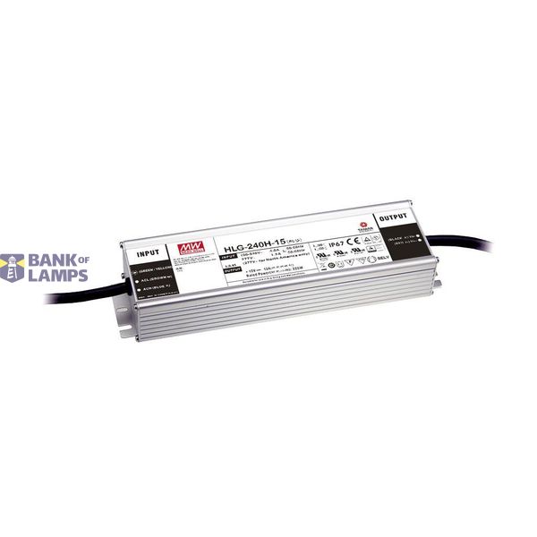 MeanWell HLG-240H Alu-SNT SNT IP65 240W 48V/5A CV+CC dimmbar image 1