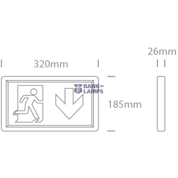 WHITE WALL EMERGENCY LED 3W IP20 M3hrs 230V image 2