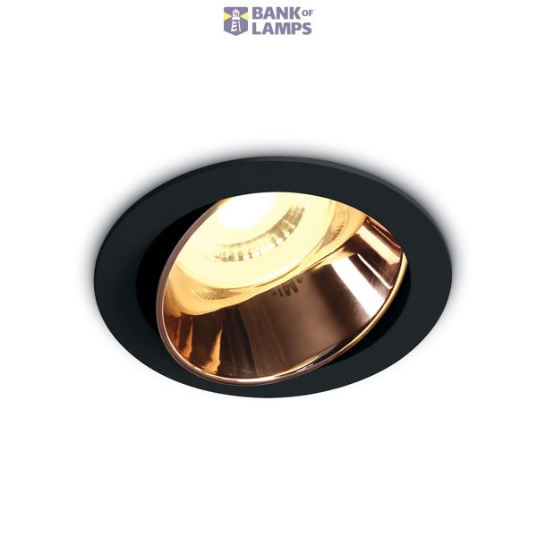 BLACK GU10 10W COPPER REFLECTOR DARK LIGHT ADJUSTABLE image 1