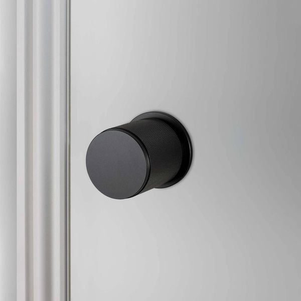 DOOR KNOB / CROSS / BLACK image 1