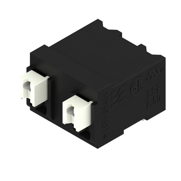 Printed circuit board terminals, 7.50 mm, Number of poles: 2, 90°, Solder pin length (l): 1.5 mm, black, PUSH IN with actuator, Clamping range, max. : 1.5 mm², Tube image 2