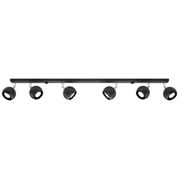 CEILING LAMP OCULARE 6L BLACK GU10 6X40W IP20 image 1
