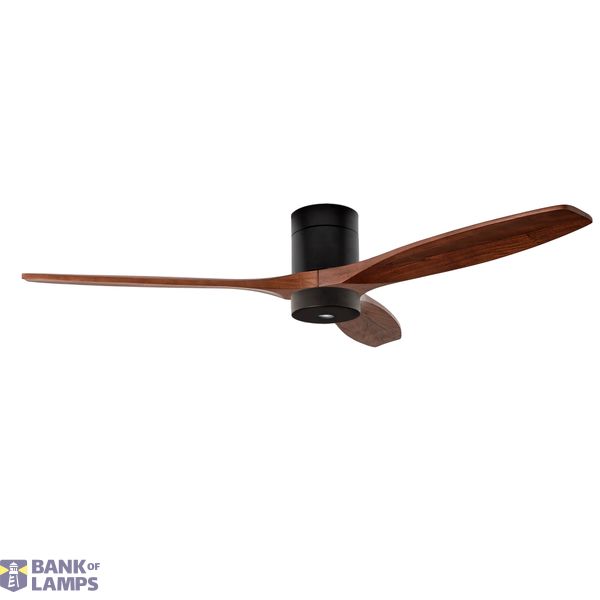 Fan Stem Evo ø1320mm Tube Play Black with Dark Wood Blades image 1