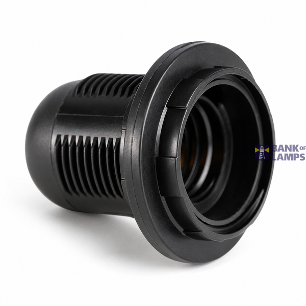 Lamp Holder with Ring E27 Black (50pcs bag) image 2