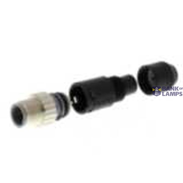 Field assembly connector, M12 straight plug (male), 4-poles, A coded, crimp connection, for cable diameters 3-4 mm XS2G0006F image 1