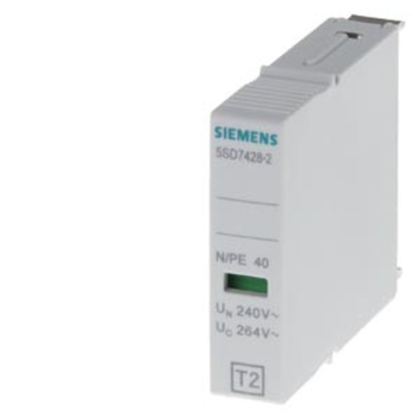 Plug-in part type 2, N-PE, UC 264 V AC, In 40 kA, only for 5SD7424-2 (3) image 1