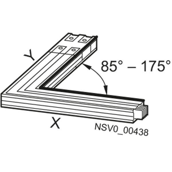BD2A-1000-LR-Y*-G* angle right X=0.36(0.38) m / Y=0.36(0.38) m - 1.25 m 630 A - 1000 image 1