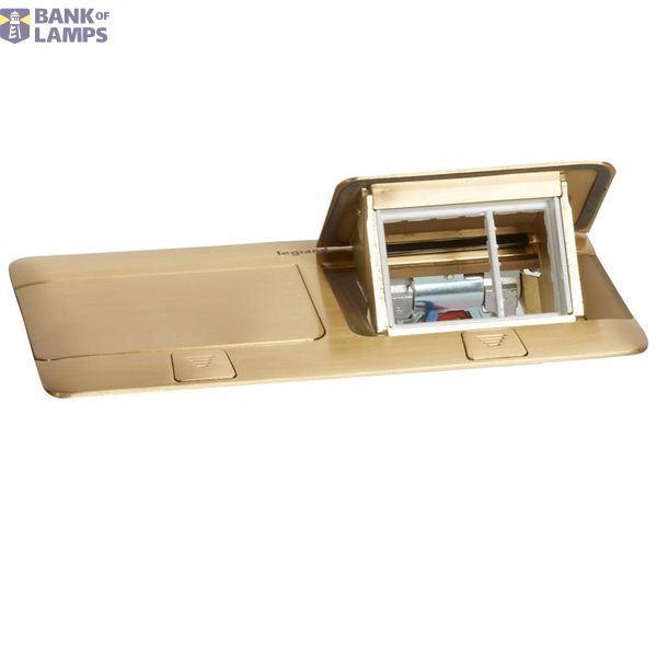Pop-up box to be equipped - 2 x 3 modules - brushed brass image 2