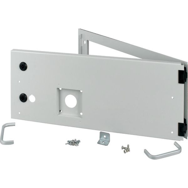 XMW0906CDV-NZM Opening metal front plate for drawer, NZM, ventilated, IP31, H=225mm, grey image 3