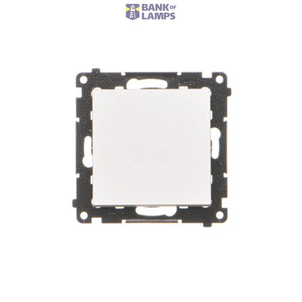 Single switch, 10AX, matt aluminum image 1