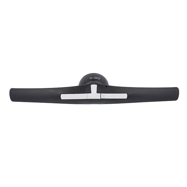 Door-coupling lever handle, padlockable. Black rotating type with screw fixing on door, 396mm/15.6; □14mm/0.6”. IEC IP65 image 1