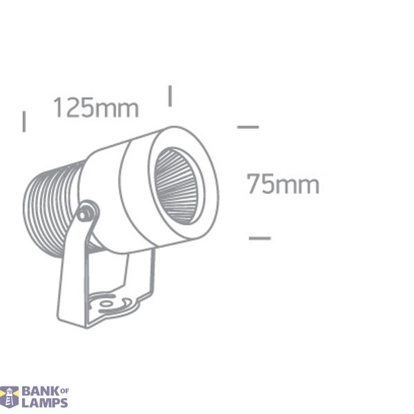 ANTHRACITE 10W WW 50d IP65 SPIKE 230V image 3
