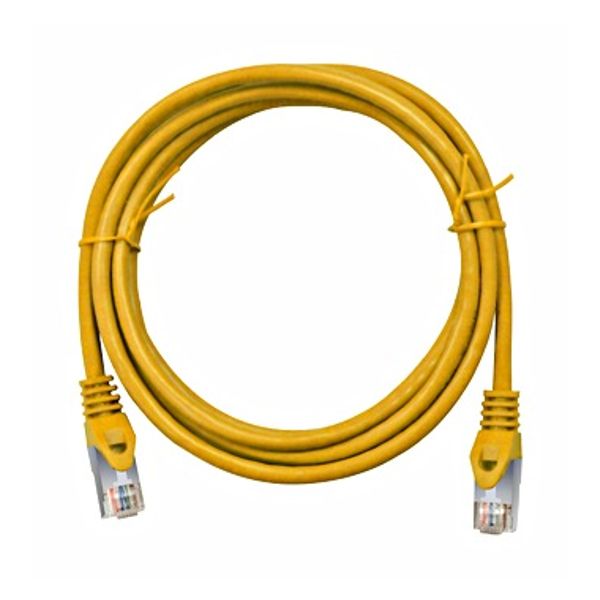 Patchcord RJ45 shielded Cat.6a 10GB, LS0H, yellow, 10.0m image 1
