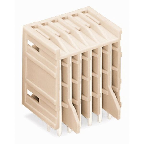 THT double-deck male header 1.0 x 1.0 mm solder pin angled light gray image 2