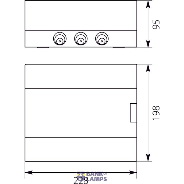 Surface-mounted switchboard SRn-8/B (N+PE) image 2