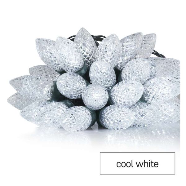 LED Christmas chain – cones, 9.8 m, outdoor and indoor, cool white, programmes image 1