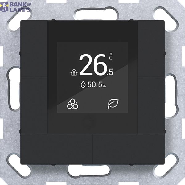 Room controller KNX Secure, TFT, bus connection, A.x/C.x, night black image 1