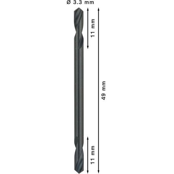 Double-ended drill bits 3,3 x 11 x 49 mm 10 pcs. image 2